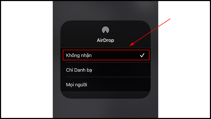 Tắt AirDrop khi không sử dụng