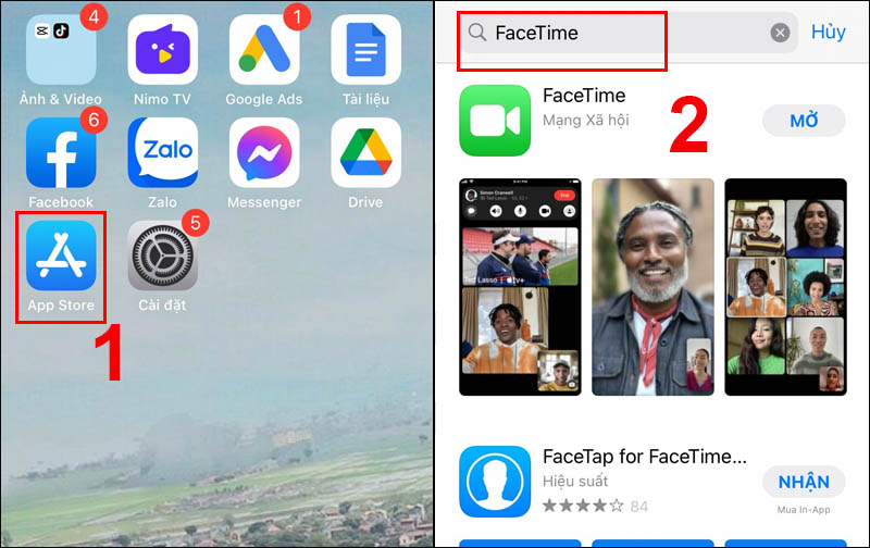 Kiểm tra cập nhật FaceTime