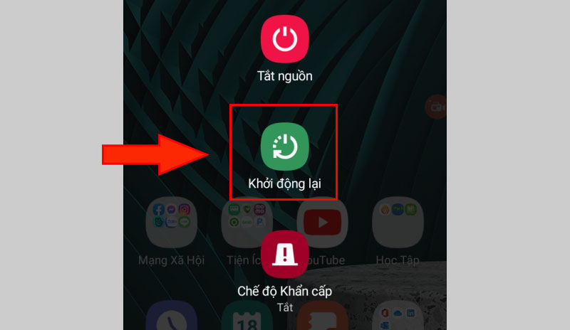 Khởi động lại điện thoại 
