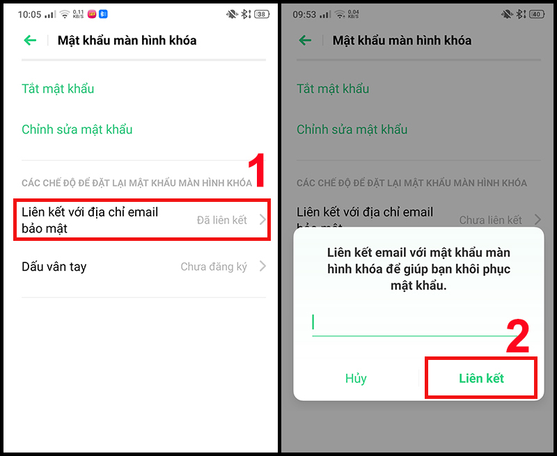 Liên kết với địa chỉ email