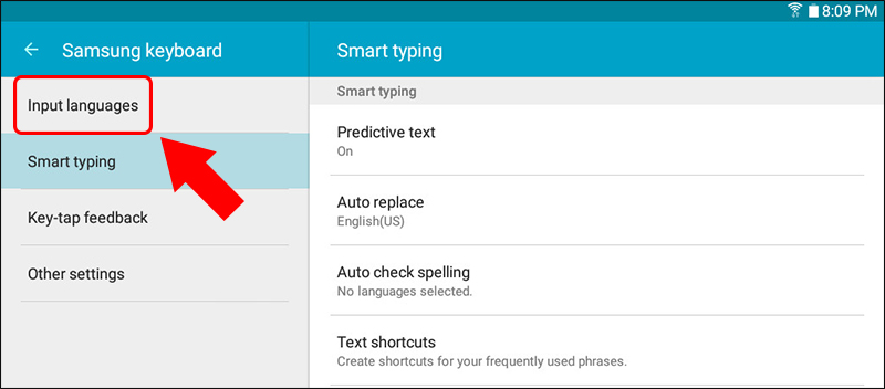 Cách thêm ngôn ngữ bàn phím trên Samsung Galaxy Tab
