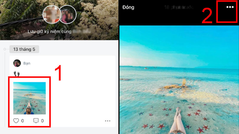 Mở bức ảnh hay nội dung bạn muốn xóa 