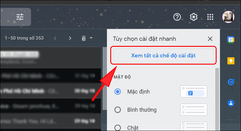 Click chọn Xem tất cả chế độ cài đặt