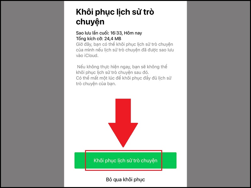 Khôi phục lịch sử trò chuyện Line trên iPhone