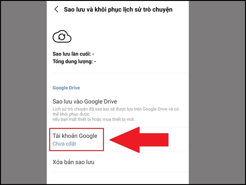 Liên kết với tài khoản Google