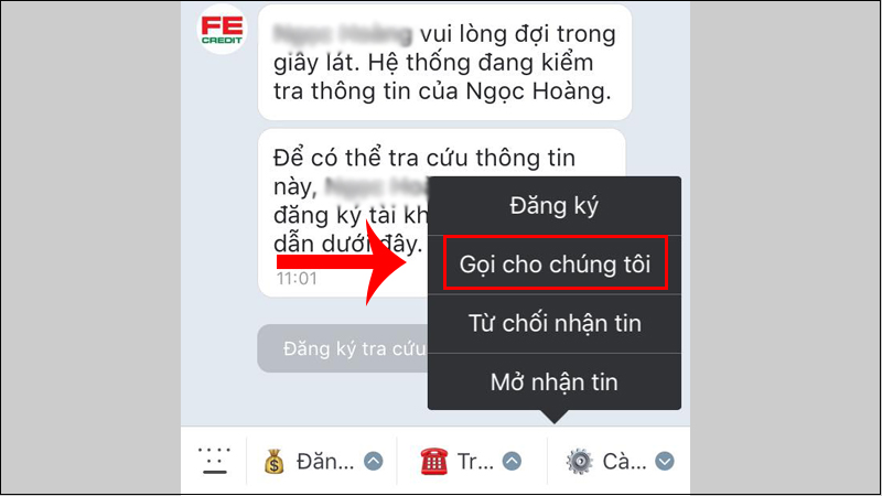 Gọi cho tư vấn viên nếu cần thông tin