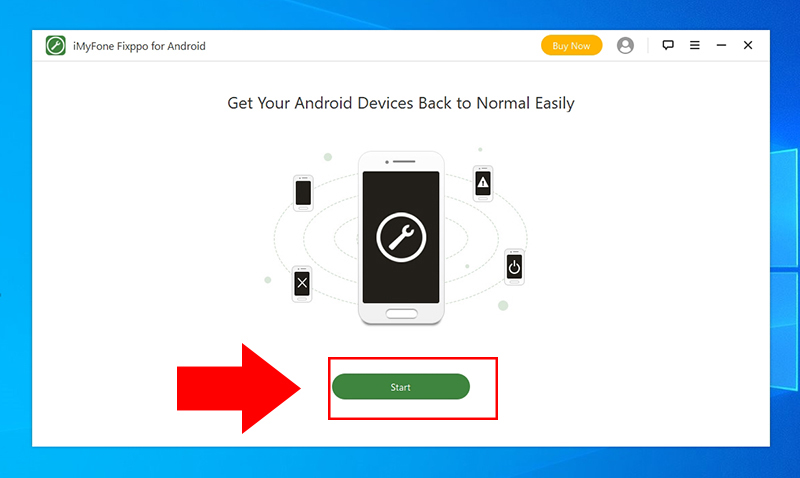Mở Fixppo và nhấn vào Start trên phần mềm để tiếp tục