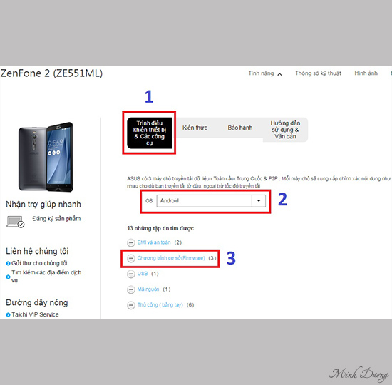 tải firmware cho Zenfone 2 (ZE551ML)