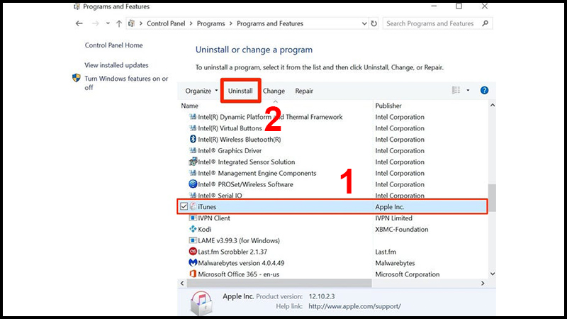 Cách gỡ iTunes