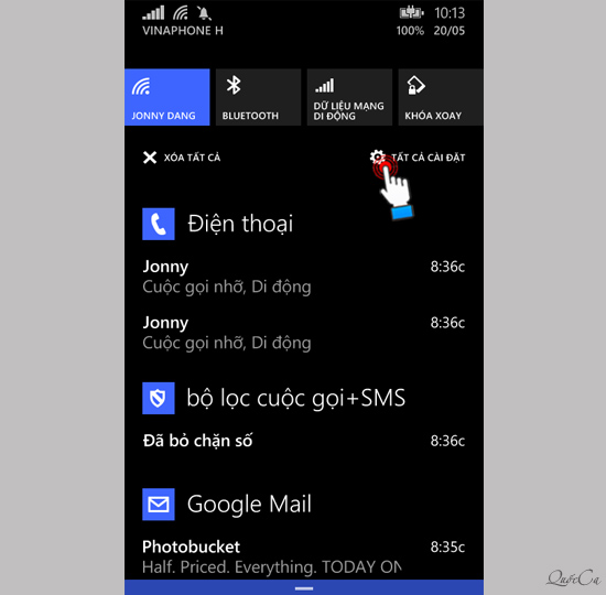 Tất cả cài đặt