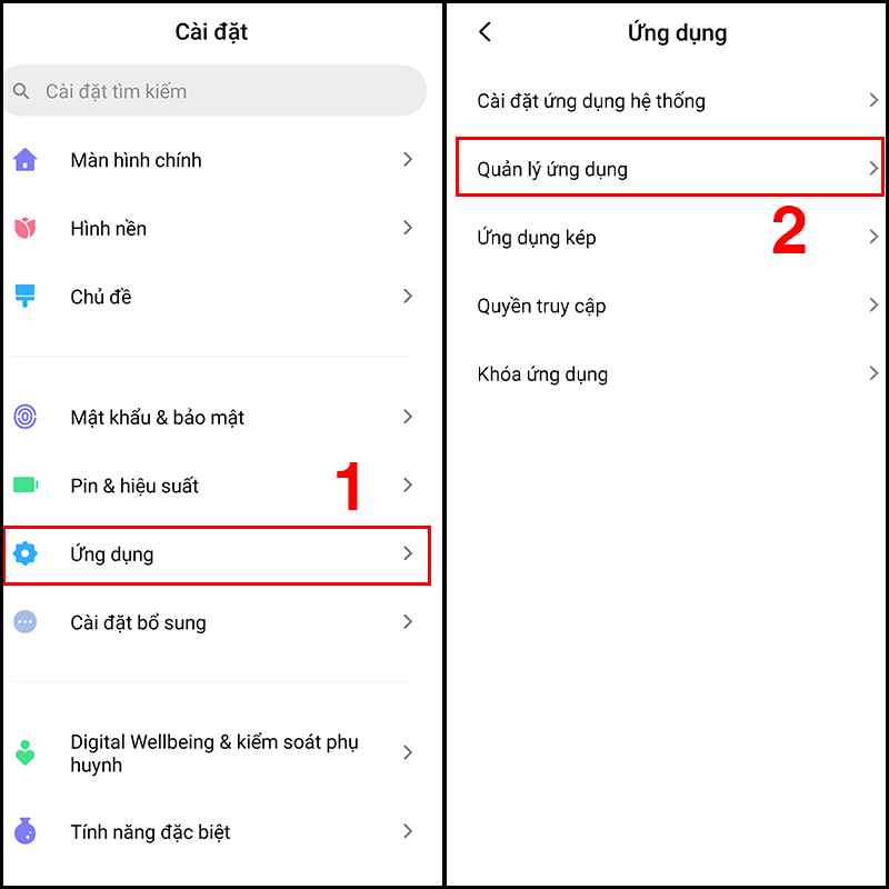 Xóa bộ nhớ cache của ứng dụng