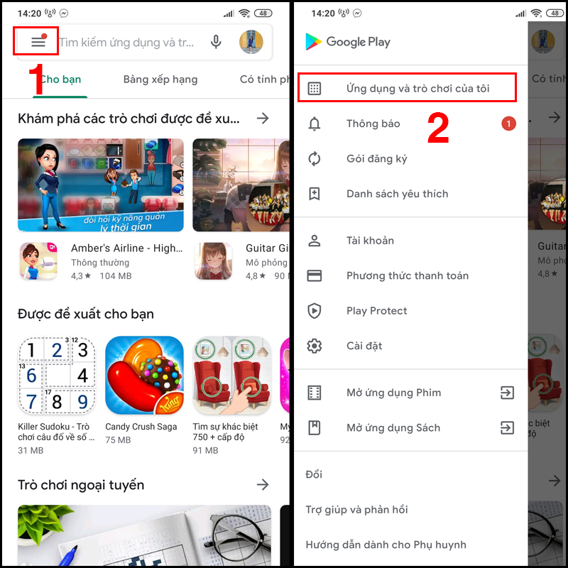 Cập nhật lại ứng dụng Android