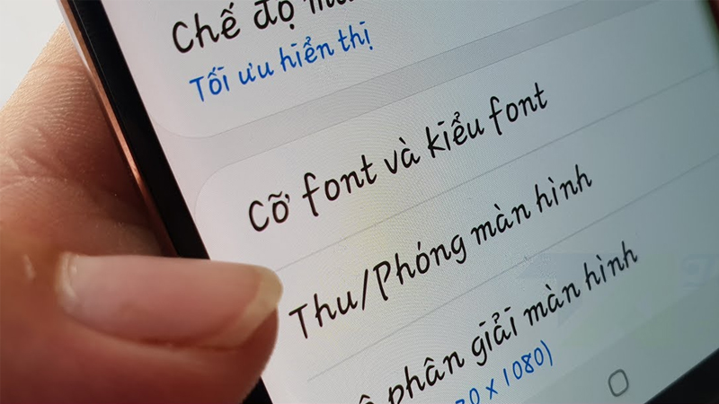 Thay đổi font chữ điện thoại Samsung