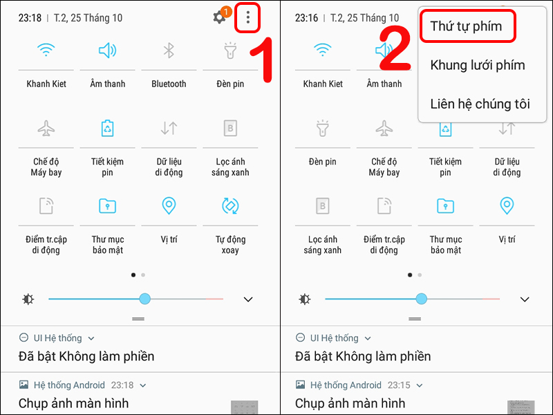 Cách tìm biểu tượng Tự động xoay