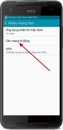 Chọn vào mạng di động