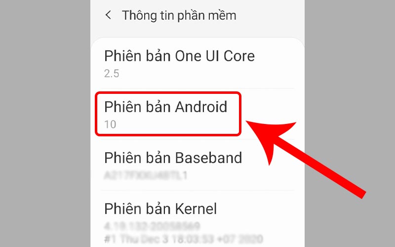  Chọn Phiên bản Android