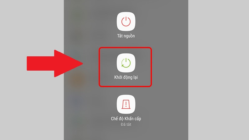 Khởi động lại điện thoại