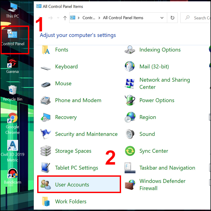  Đổi tên đăng nhập trên Windows 10 