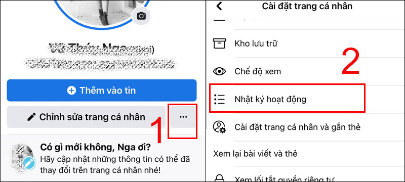  Vào trang Facebook cá nhân của bạn trên điện thoại