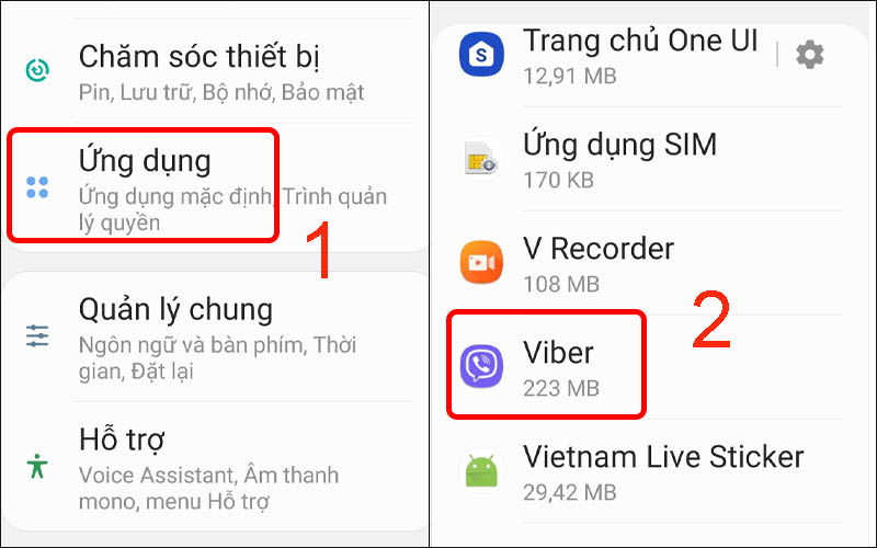 Chọn ứng dụng Viber