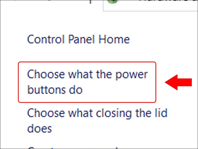 Tiếp tục chọn Choose what the power buttons