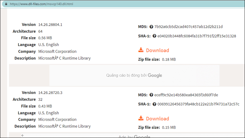 Tải file MSVCP140.dll mới