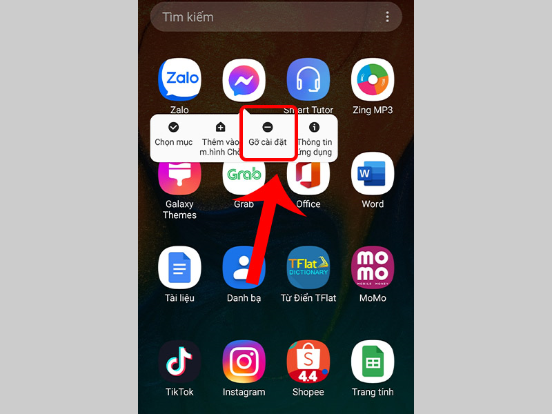 Gỡ cài đặt Messenger