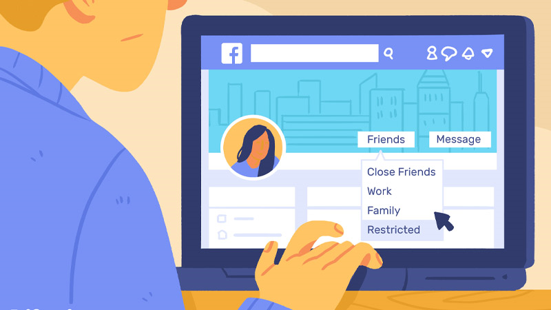 Nếu nằm trong danh sách bị hạn chế thì không thể xem được bài viết trên Facebook cá nhân