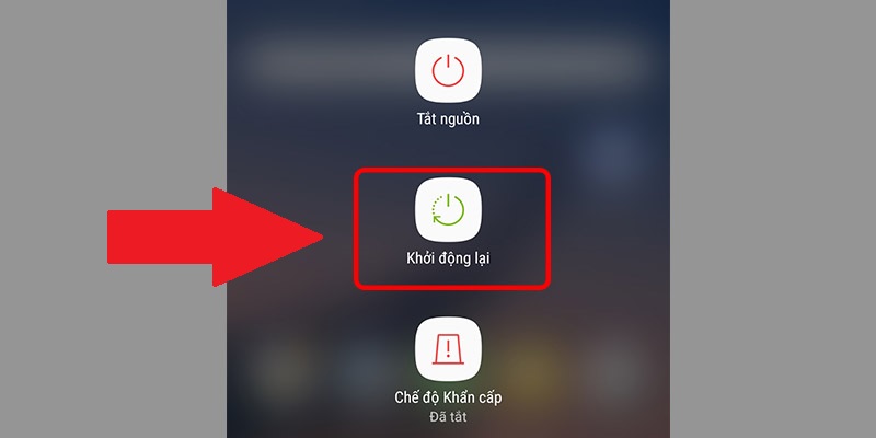 Khởi động lại điện thoại