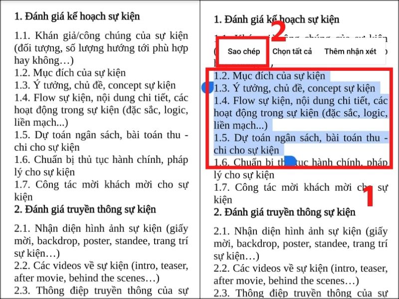 Cách sao chép văn bản