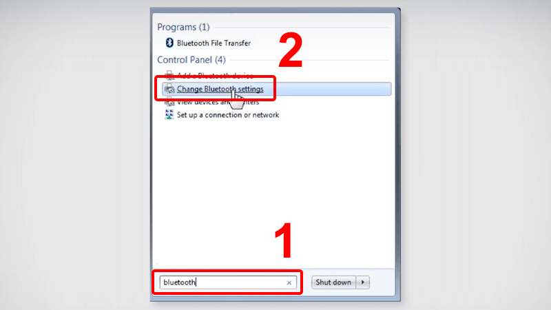 Chọn Chage Bluetooth settings