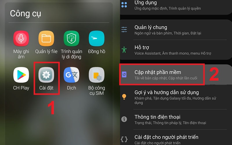 Cập nhật phần mềm