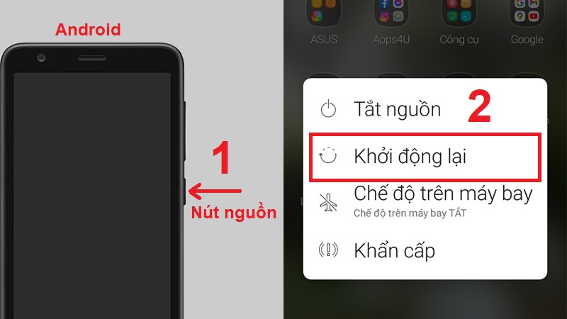 Khởi động lại máy