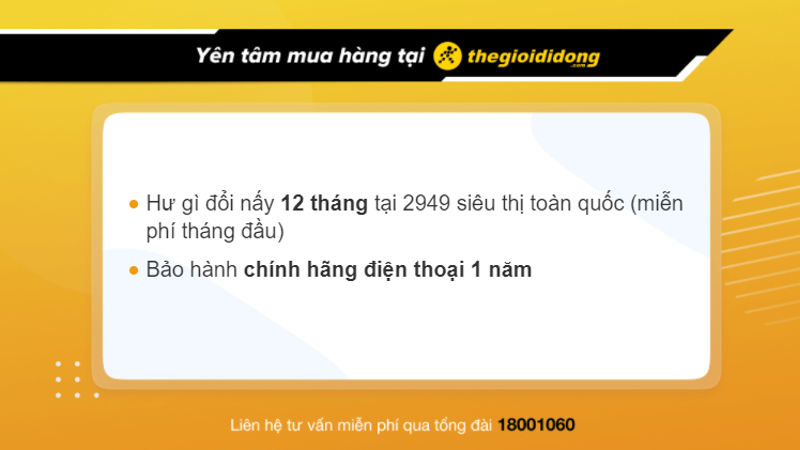 Chính sách bảo hành tại Thế Giới Di Động