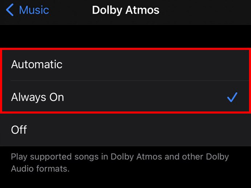 Bước 3 để mở Dolbty Atmos trên iPhone 