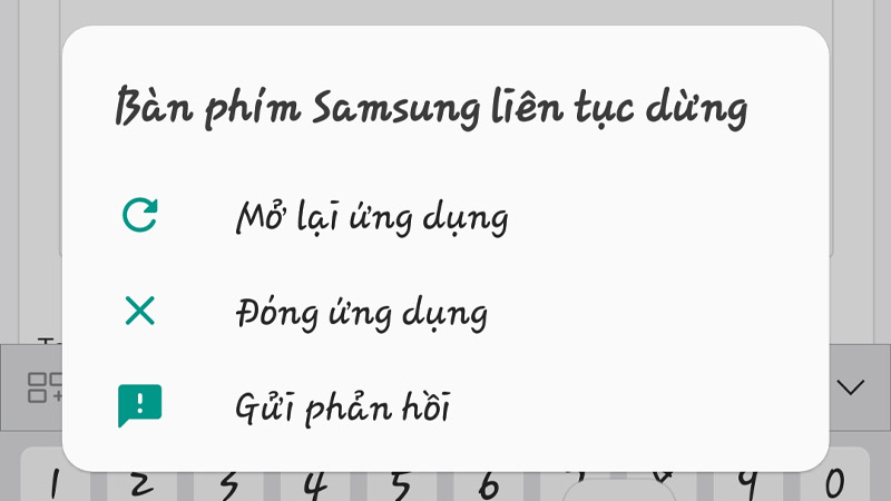 Nguyên nhân bàn phím Samsung liên tục dừng