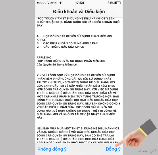 Đồng ý tài khoản tải về