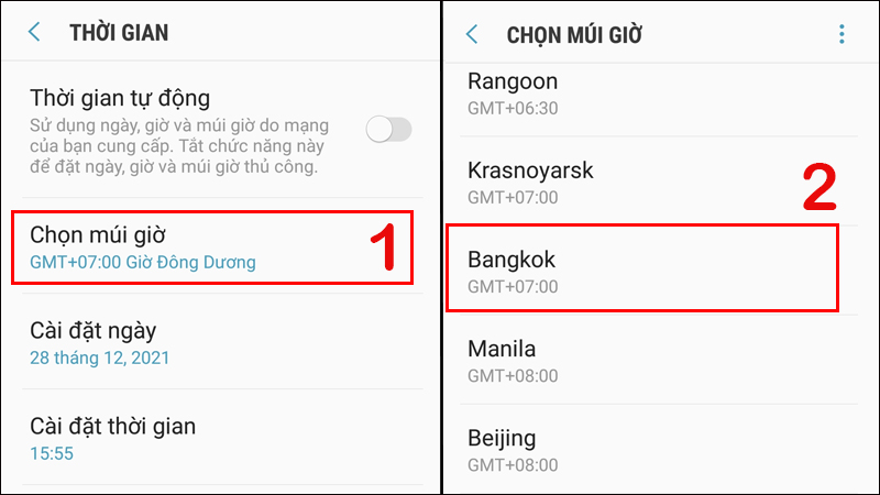 Đổi múi giờ trên điện thoại Samsung Galaxy J7