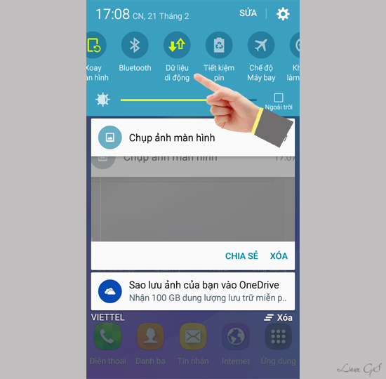 Bật dữ liệu di động