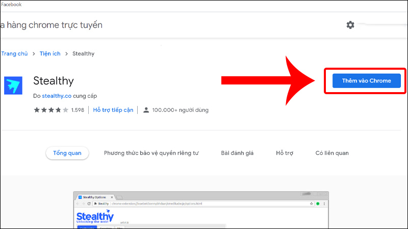 Sử dụng tiện ích Stealthy để truy cập Facebook 