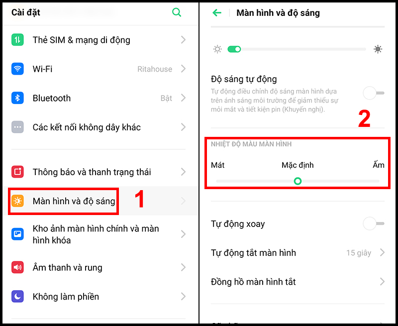 Chọn tông màu mà bạn muốn