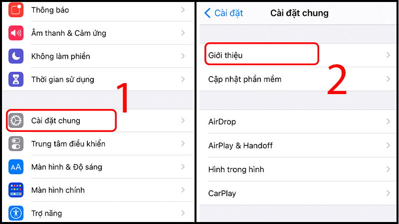 Kiểm tra iPhone lock trong phần Cài đặt của iPhone