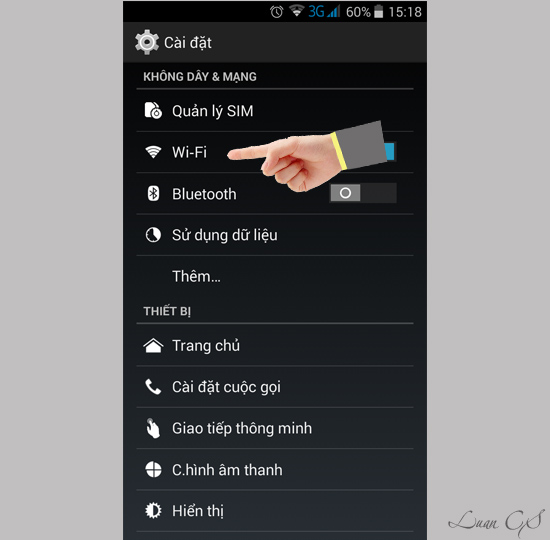 Cài đặt wifi