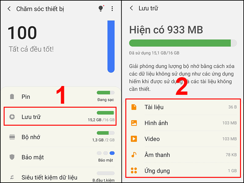 Xóa đi các file có dung lượng lớn