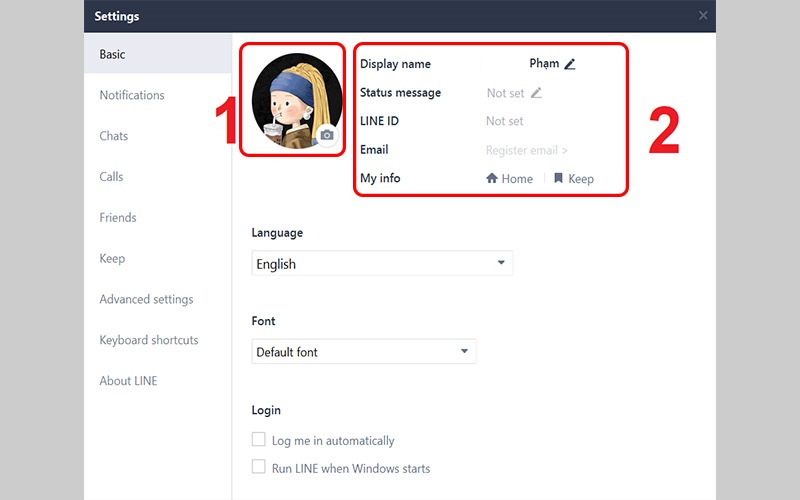 Bạn có thể thay đổi ảnh đại diện hoặc các thông tin cá nhân trên LINE