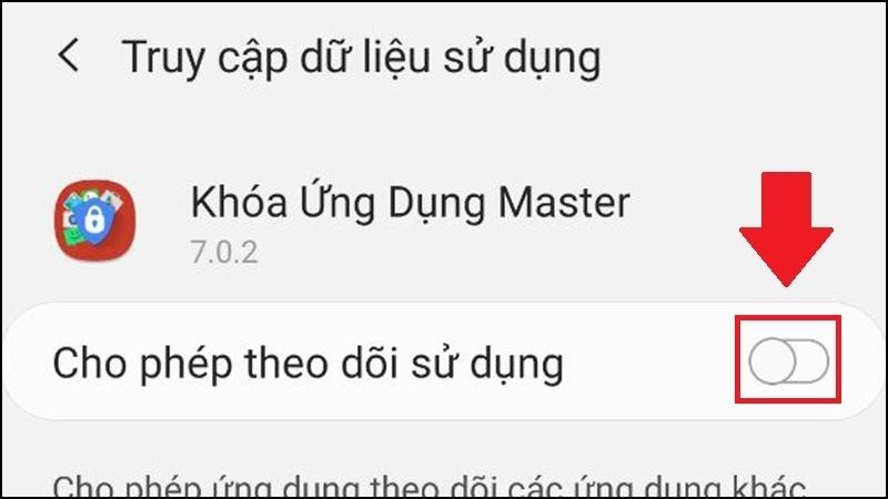 Bật nút cho phép truy cập