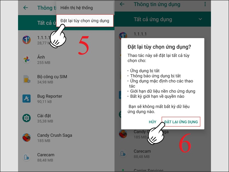 Bước hoàn tất để khắc phục lỗi