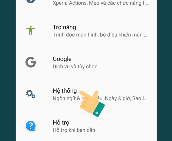 Bước 1: Vào Cài đặt > Chọn Hệ thống.