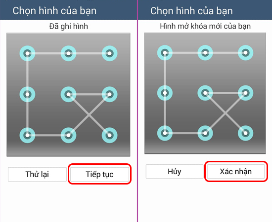 Bước 5: Vẽ hình bảo mật và xác nhận.