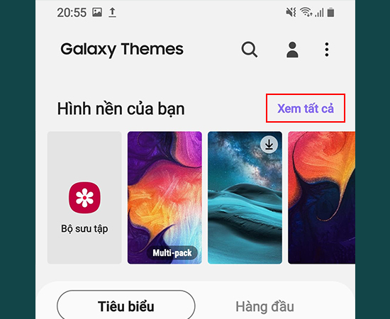 Bước 2: Xem tất cả hình nền.